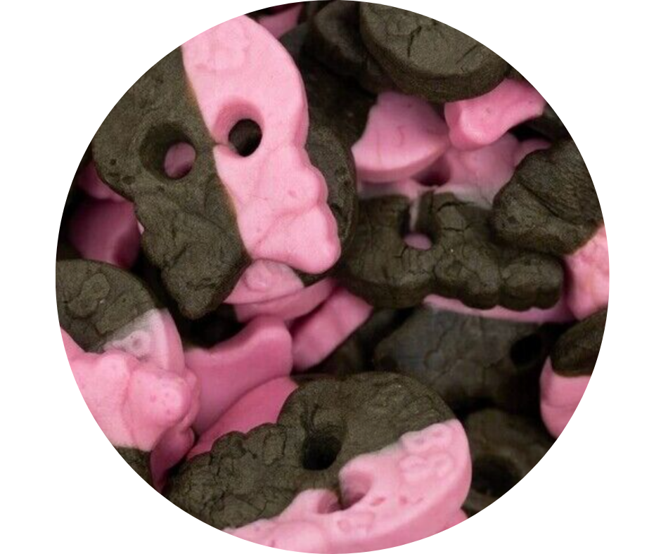 BUBS Raspberry & Licorice Skull 100 g | Bonbons suédois mousseux framboise & réglisse 🇸🇪