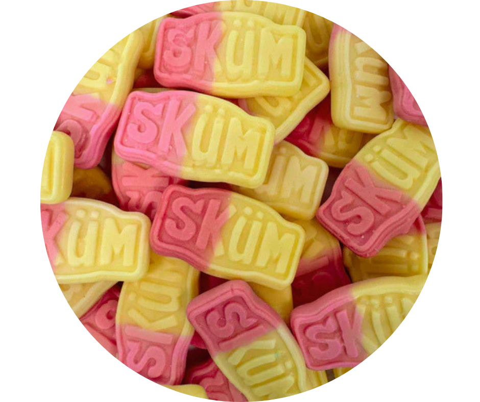 Sküm Milkshake Strawberry Banana 100 g | Bonbons suédois mousseux 🍓🍌🇸🇪